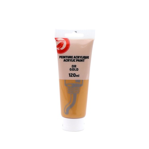 Farba akrylowa złota 120ml Auchan 120 ml