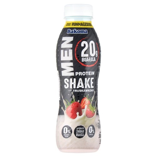 Men shake proteinowy truskawkowy Bakoma 380 g