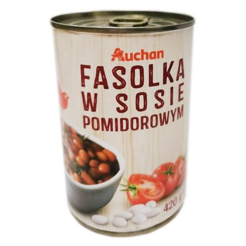Fasolka w sosie pomidorowym Auchan 420 g