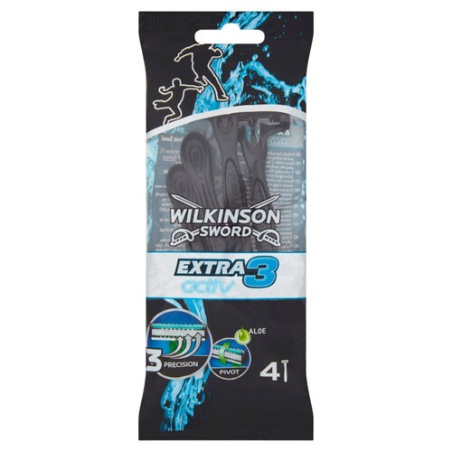 Maszynki do golenia Extra3 Activ Wilkinson 4 sztuki