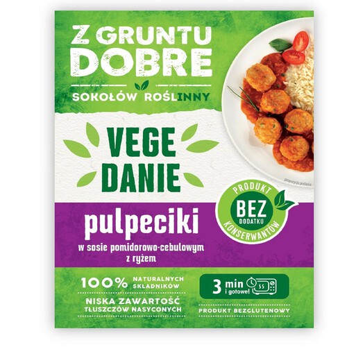 Vega Pulpeciki w sosie pomidorowo-cebulowym z ryżem  Z gruntu dobre 360 g