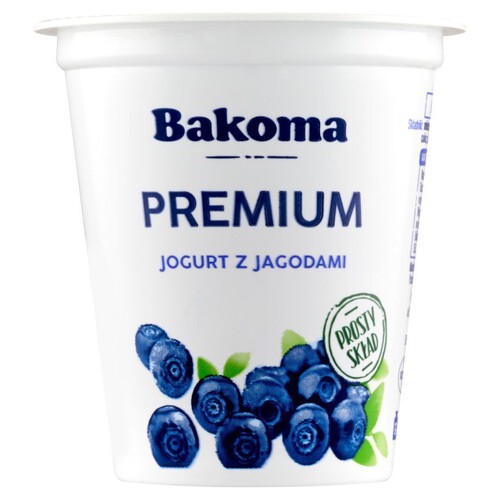 Jogurt premium z jagodami   Bakoma 140 g