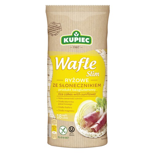 Wafle ryżowe ze słonecznikiem Kupiec 84 g