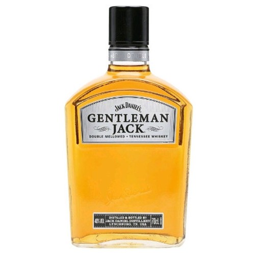 Whiskey Jack Daniel's Gentleman Jack w szklanej butelce z czarną zakrętką. Jest to Tennessee Whiskey, podwójnie łagodzona, o pojemności 700ml i 40% alkoholu. Destylarnia Jack Daniel, USA.