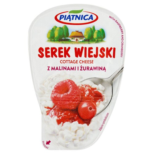 Serek wiejski z malinami i żurawiną Piątnica 150 g