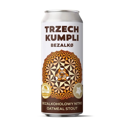 Piwo bezalkoholowe Nitro Oatmeal Stout alk. 0,0% obj. Trzech Kumpli 500 ml