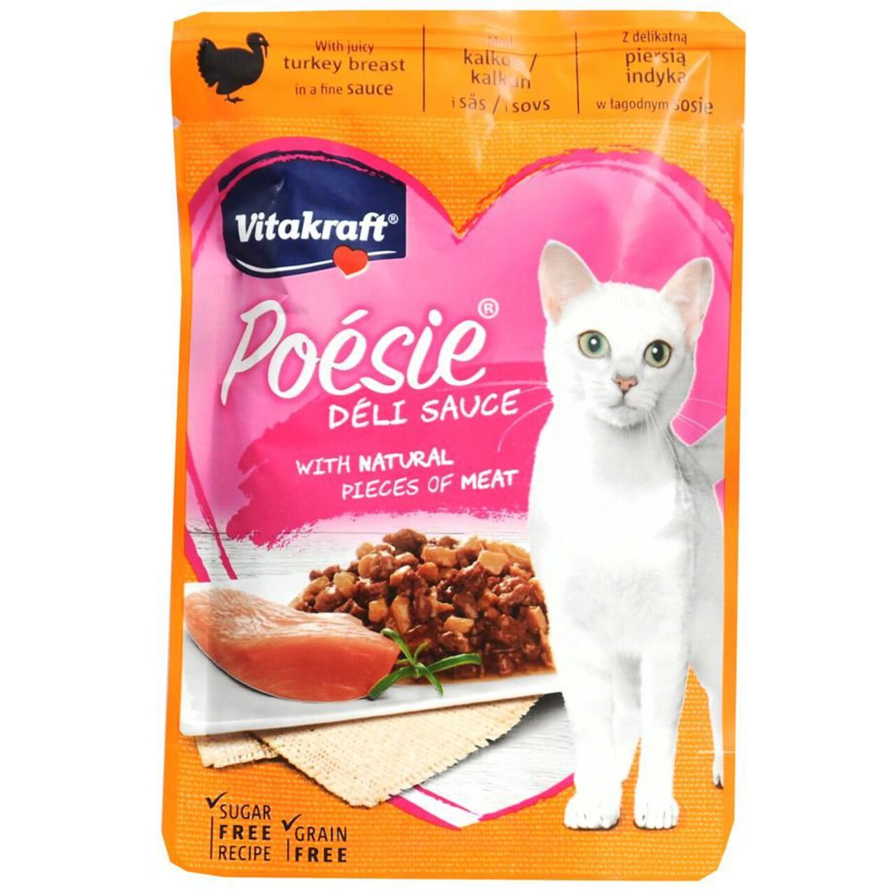 Karma pełnoporcjowa dla kotów indyk w sosie Vitakraft 85 g