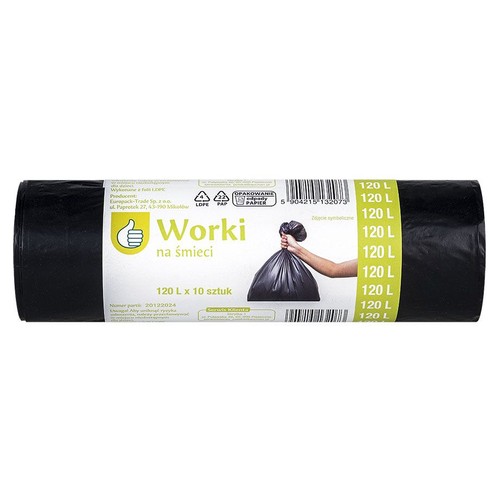 Worki na śmieci 120L  Auchan 10 sztuk
