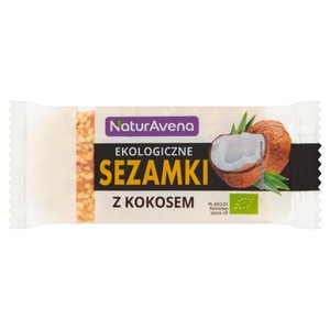 BIO Ekologiczne sezamki z kokosem NaturaVena 27 g