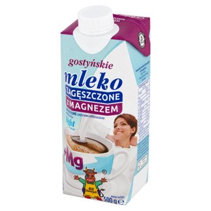Mleko zagęszczone niesłodzone częściowo odtłuszczone z magnezem light 4% Gostyńskie 500 g