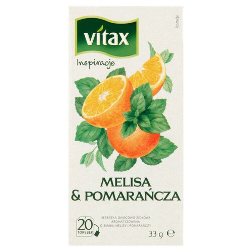 Melisa i Pomarańcza herbata ziołowa Vitax 20 torebek