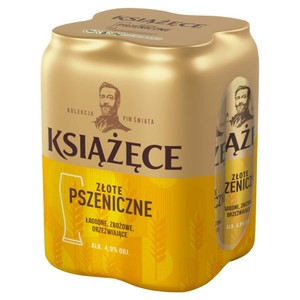 Piwo lager Złote Pszeniczne alk. 4,9% obj. Książęce 5 x 500 ml
