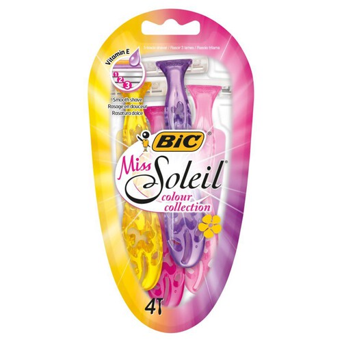 Soleil Colour maszynka dla kobiet BIC 4 sztuki 