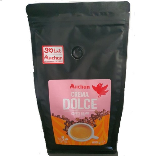Kawa ziarnista Crema Dolce   Auchan 800 g