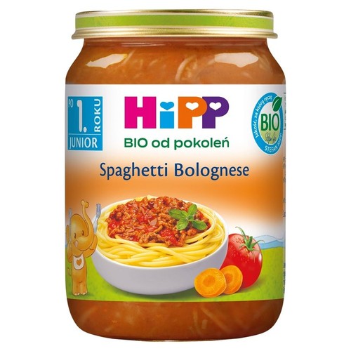 BIO Spaghetti Bolognese po 12. misiącu HIPP 250 g