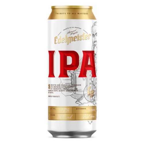 Piwo jasne pasteryzowane IPA alk. 4,7% obj. Edelmeister 500 ml