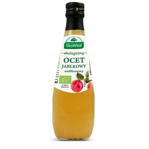 BIO Ocet jabłkowy 6% niefiltrowany EkoWital 300 ml