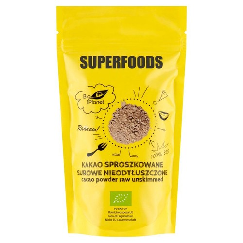 BIO Kakao sproszkowane surowe nieodłuszczone Bio Planet Superfoods 150 g