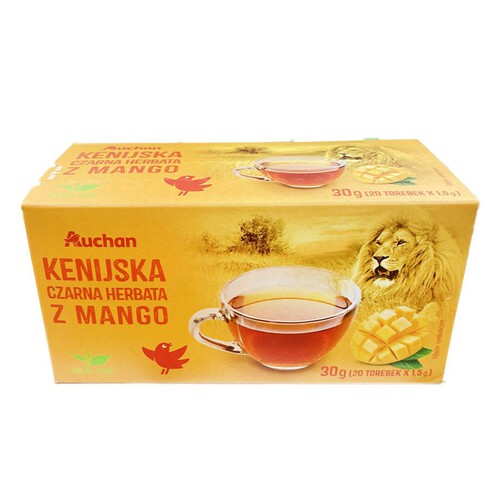 Herbata czarna z mango Auchan 20 torebek