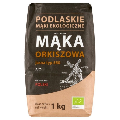 BIO Mąka orkiszowa jasna typ 550 Podlaskie mąki ekologiczne 1 kg
