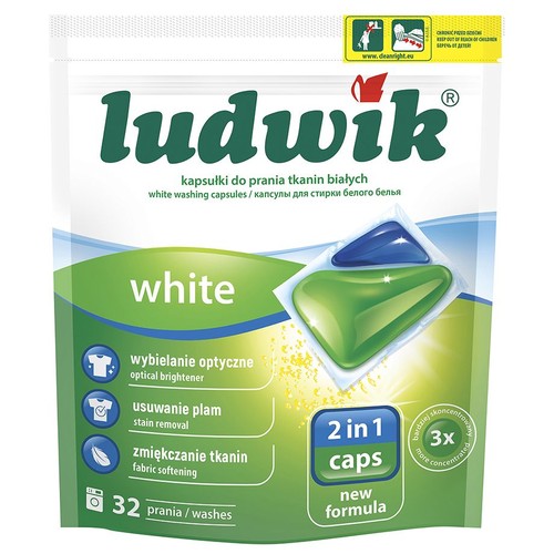 Kapsułki do prania tkanin białych Ludwik 32 kapsułki
