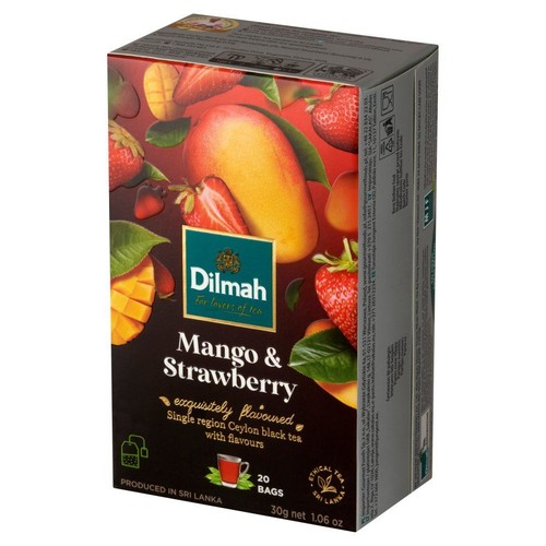 Czarna herbata z aromatem mango i truskawki Dilmah 20 torebek