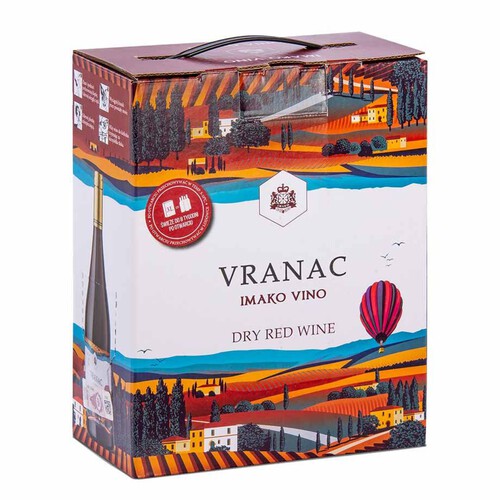 Wino Vranac czerwone wytrawne    Imako 3 l 