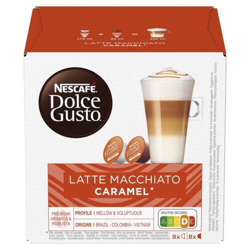 Kapsułki Dolce Gusto Latte Macchiato o smaku karmelowym Nescafe 16 kapsułek