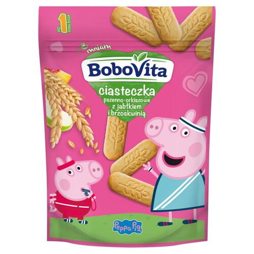 Ciasteczka pszenno orkiszowe jabłko brzoskwinia BoboVita 150 g