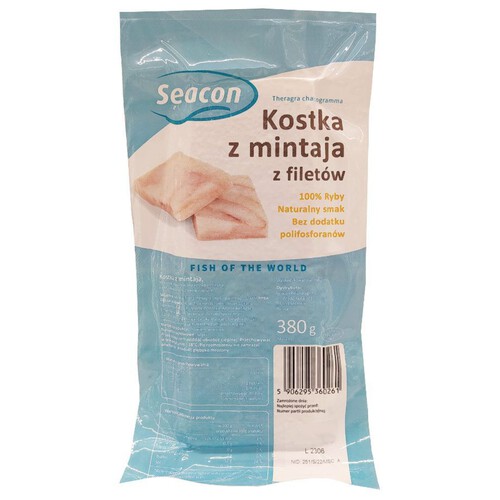 Mintaj filet kostka glazura  do 5% Seacon 380 g