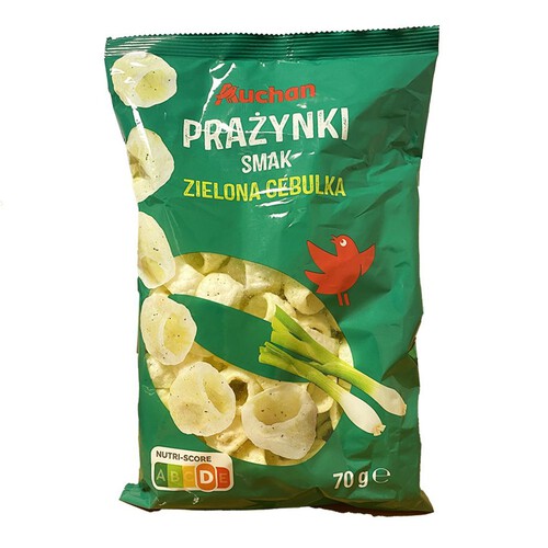 Prażynki o smaku zielonej cebulki Auchan 70 g