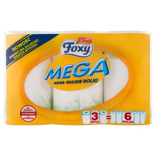Ręcznik kuchenny Mega  Foxy 3 rolki