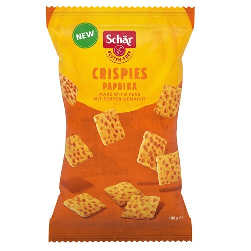 Crispies przekąska z grochu o smaku paprykowym bezglutenowa Schär 100 g