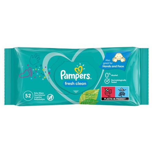 Fresh Clean chusteczki nawilżane dla niemowląt Pampers 52 sztuki