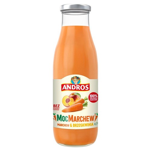 MocMarchew smoothie marchew brzoskwinia   Andros 750 ml