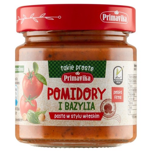 Pasta w stylu włoskim Pomidory i bazylia Primavika 160 g