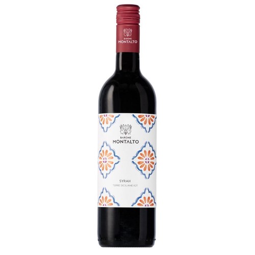 Wino czerwony wytrawne Syrah Terre Siciliane IGT alk. 13,5% obj. Barone Montalto 750 ml