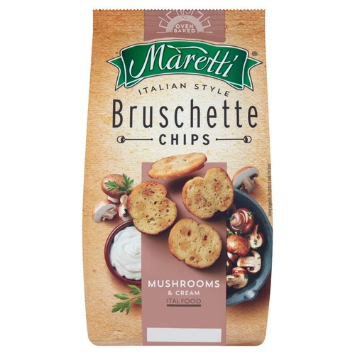 Bruschette Pieczone krążki chlebowe o smaku grzybów ze śmietaną Maretti 70 g