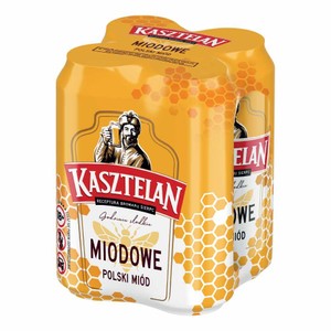 Piwo jasne miodowe alk. 4,8% obj. Kasztelan 4 x 500 ml