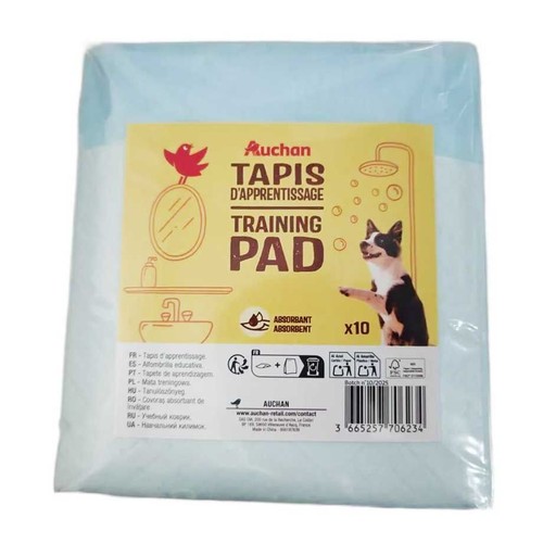 Maty treningowe dla szczeniaków 45x60 cm Auchan 10 sztuk