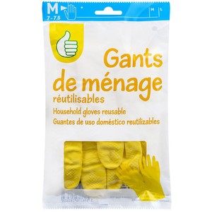 Rękawice wielokrotnego użytku rozm.M, 7-7.5 Auchan 2 sztuki