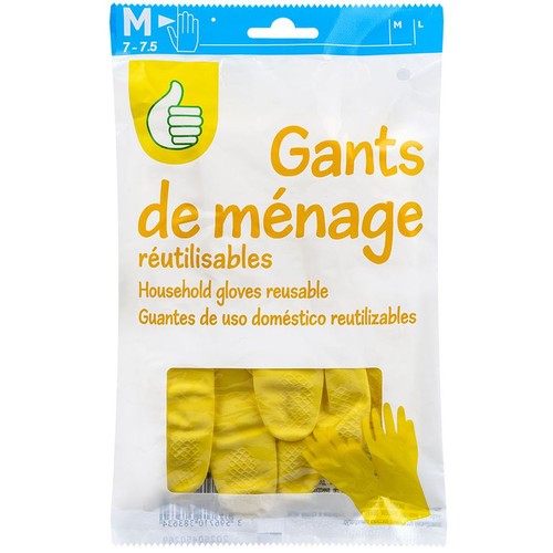 Rękawice wielokrotnego użytku rozm.M, 7-7.5 Auchan 2 sztuki