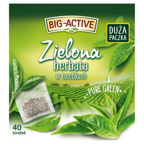 Herbata zielona pure green 40 x 1.8 g Big Active 40 torebek