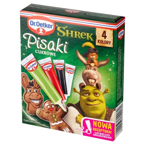 Pisaki cukrowe Shrek 4 kolory Dr.Oetker 4 x 17 g