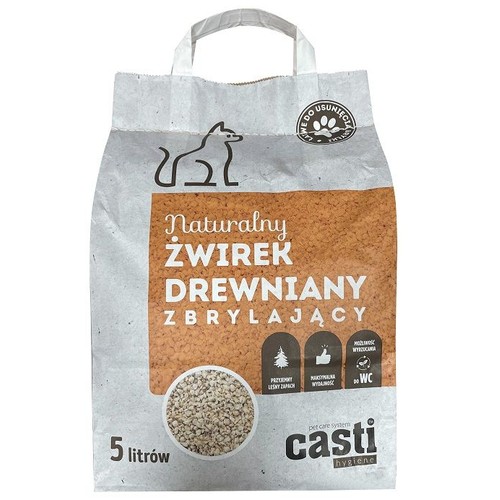 Żwirek drewniany zbrylający  Casti 5 l