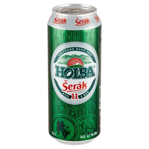 Piwo czeskie jasne Serak alk. 4,7% obj. Holba 500 ml