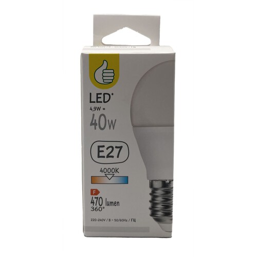 Żarówka LED E27 40W standard zimna Auchan 1 sztuka