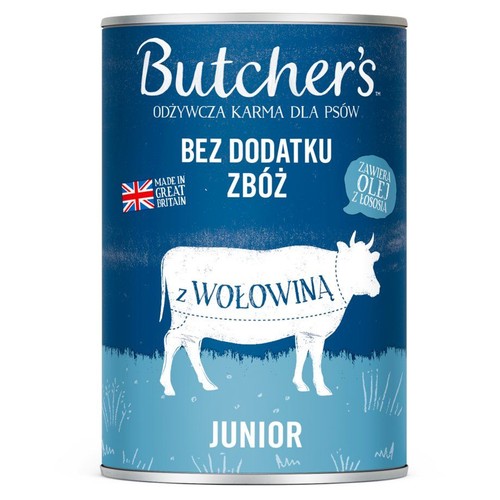 Junior karma mokra dla psów z wołowiną  Butcher's 400 g