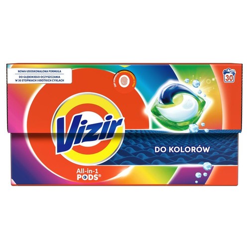 Kapsułki do prania kolorów All-in-1 Pods Vizir 30 kapsułek