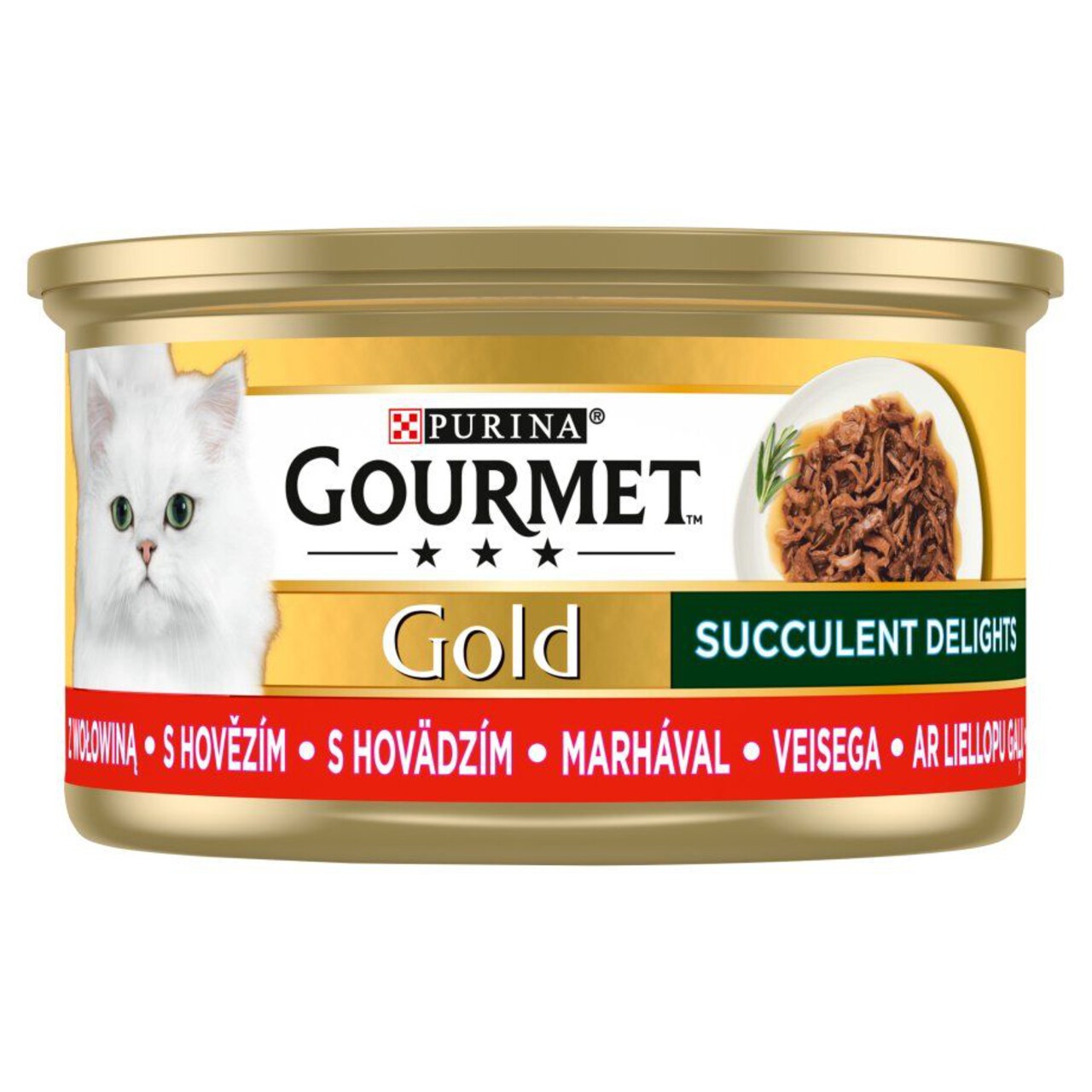 Karma mokra dla kotów z wołowiną Gourmet 85 g